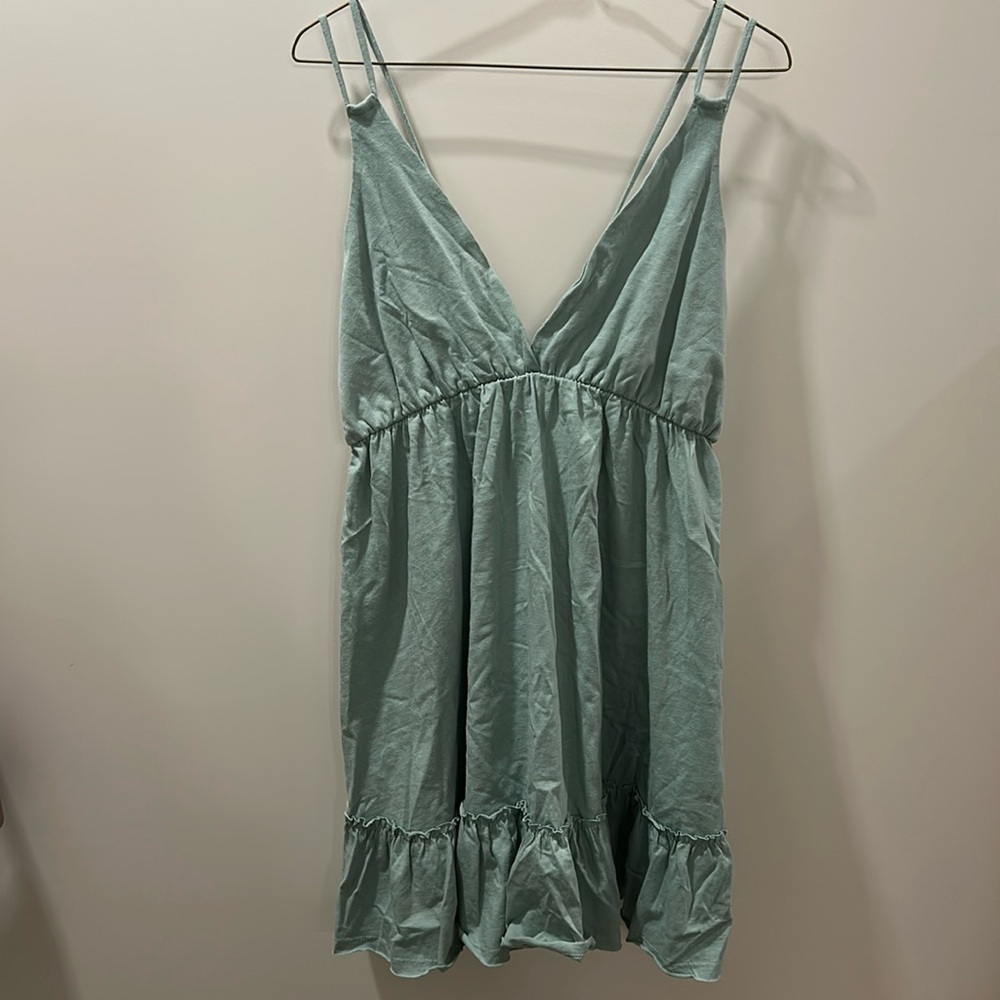 Light green dress with open back